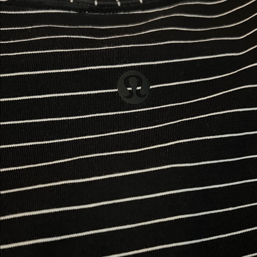 Lululemon Black and White Striped Top